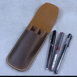 Leather Pen Case, Leather Pen Pouch,Fountain pen case, leather pen holder,Leather pencil case gift,gift for him Leather Hunters