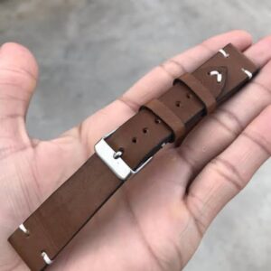Leather Watch strap Band: Handmade Strap for 20 mm lug size watches.