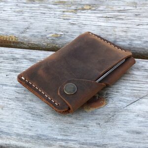 Leather Slim Wallet: Minimalist Unisex Wallet / Card Holder