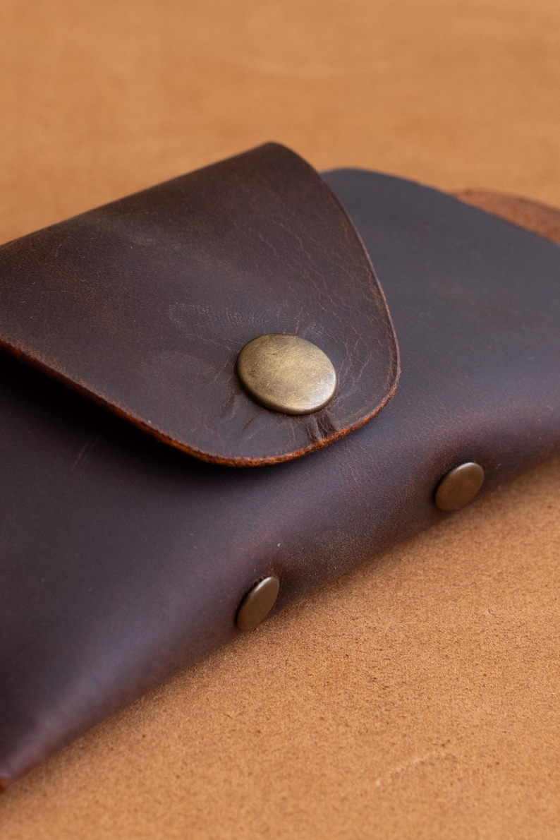 Leather Glasses Case Protective Eyeglass Holder brown color - Image 6