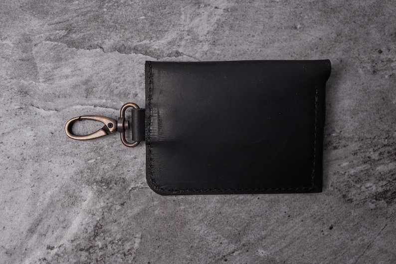 Compact ID Card Holder Organizer Keychain Wallet, Gift for Him, EDC Case - Image 6