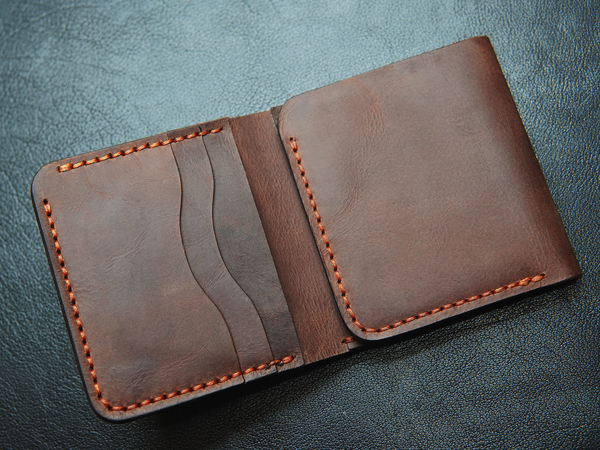 Handmade leather cargo trifold wallet - Image 5