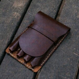 Leather pen holder, 4 Fountain Pen Case – Pen Holder – Dark Brown