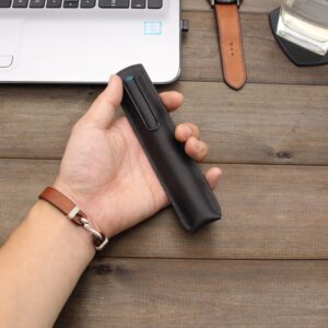 Pencil Case,Leather Pen Case,Black leather Pen Pouch,Pen Cover,Pen Holder,Leather pen sleeve,Pen Case, Anniversary Gift.