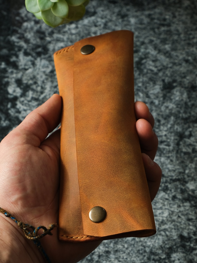 Genuine Leather Pencils and pen Case, Leather pencil holder, Fountain Pen Holder, Gift for coworkers - Image 4