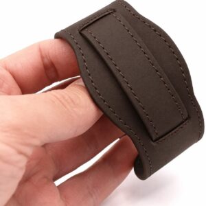 Watch band plus cuff bracelet one piece style stitched leather watch band 20mm with handmade wide cuff pad bracelet brown bracelet
