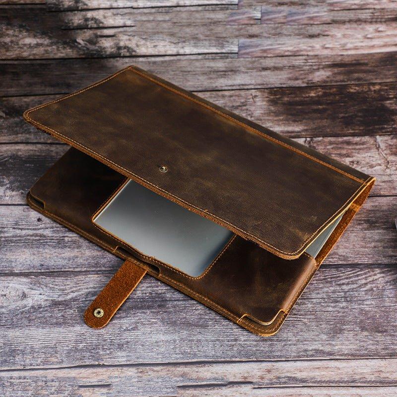 Vintage Leather Case Laptop for Mac book Pro, Leather Hunters rustic durable leather laptop case and MacBook pro case. - Image 7