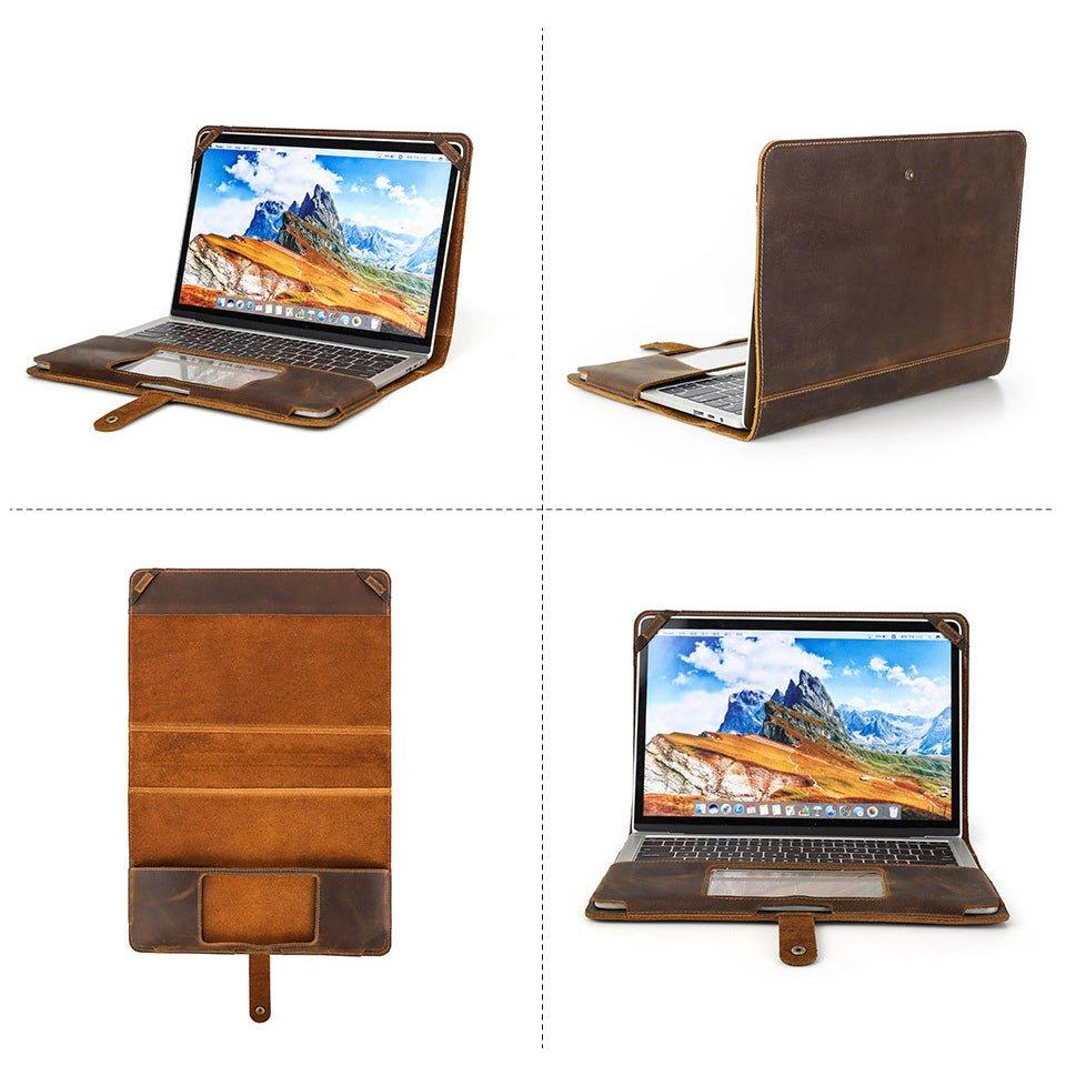 Vintage Leather Case Laptop for Mac book Pro, Leather Hunters rustic durable leather laptop case and MacBook pro case. - Image 2